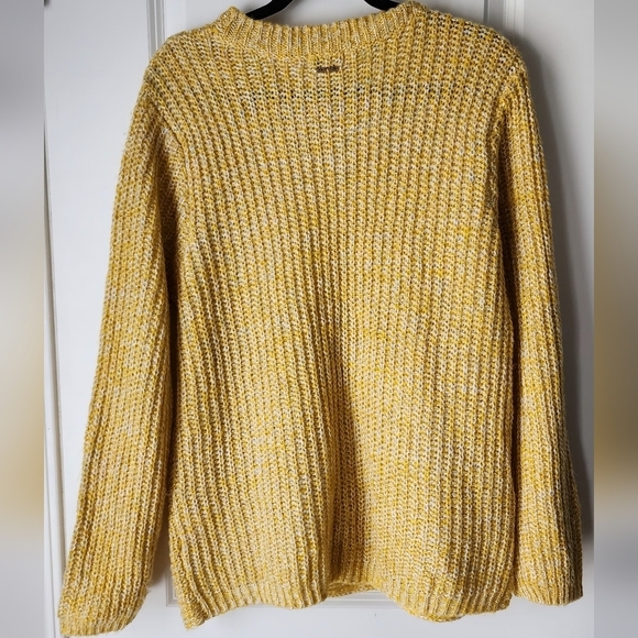 Kensie Yellow Metallic Knit Cozy Sweater Size XL - Picture 2 of 9